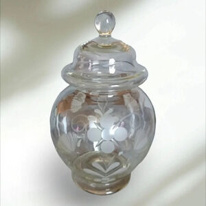 Vtg aphotecary jar with lid "10.5 "